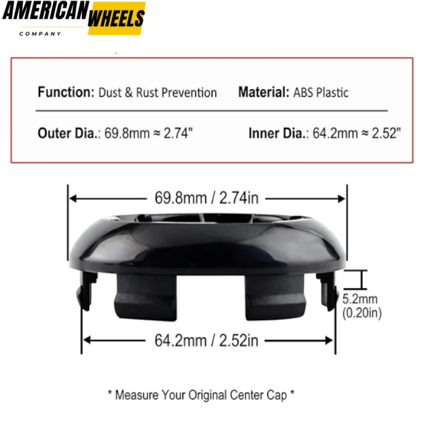 4pcs 70mm 2.74in for Honda Element / Pilot / Odyssey / Accord Wheel Center Cap - 2021466 - Image 5