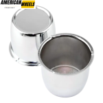 67mm 2.64in Trailer Wheels Rims Center Cap Chrome - Image 5