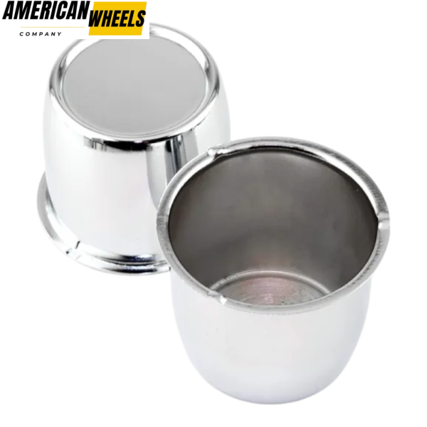 67mm 2.64in Trailer Wheels Rims Center Cap Chrome - Image 5