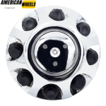 1pc 217mm 8 17/32in Wheel Hub Universal Silver Black - 20274091SB - Image 2