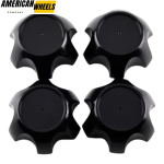4pcs 110mm 4 5/16in Wheel Center Caps Black