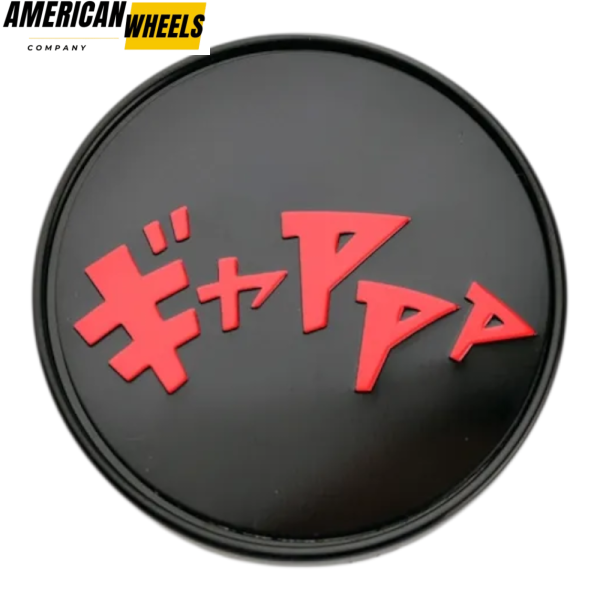 4pcs Initial Drift Onomatopoeia 54mm 2 1/8in Wheel Center Caps #40342-AU511 - Image 5