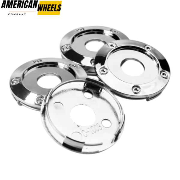 4pcs 65mm 2 9/16in Wheel Center Caps Silver - Image 3