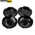 4pcs Venice 167mm 6 5/8in Wheel Center Caps Black - 20214443