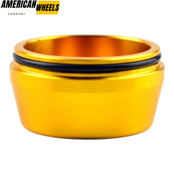 4pcs Universal 60mm 2 5/16in Wheel Hub Caps Gold Metal - Image 4
