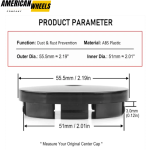 Rhino Tuning 4pcs 56mm(2.18in) Wheel Center Caps for SKORA Citigo Fabia 2013-2015 Octavia #5JA 601 151A - Image 6