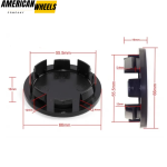 66mm 2.6in Custom Universal Wheel Center Hub Caps For VW 3B7601171 - 20213794 - Image 3