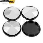 4pcs Subaru Dodge Weds 63mm 2 7/16in Conical Hub Cap Car #52005732 Black（Bottom） - 20277068BKx4[14371+13669BK]x4 - Image 3