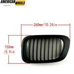 BMW Matte Black Front Kidney Grills for 3 Series E46 - 21623101 - Image 3