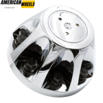 1pc 217mm 8 17/32in Wheel Hub Universal Silver Black - 20274091SB - Image 3