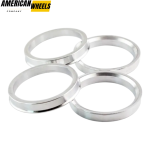 4pcs 73mm 2 27/32in Reducing Ring Aluminum Alloy Auto Parts Silver