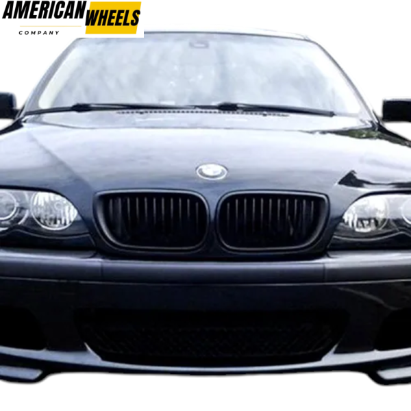 BMW Matte Black Front Kidney Grills for 3 Series E46 Sedan Touring 4-door - 21623104 - Image 2
