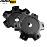 4pcs BLACK RHINO 139mm 5 15/32in Wheel Center Caps #C-727 Matte Black - Image 4