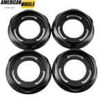 101.5mm BBS Wheel Center Caps Six-Sided Aftermarket Replacement Rim Caps #09.24.206 4pcs - 20214673
