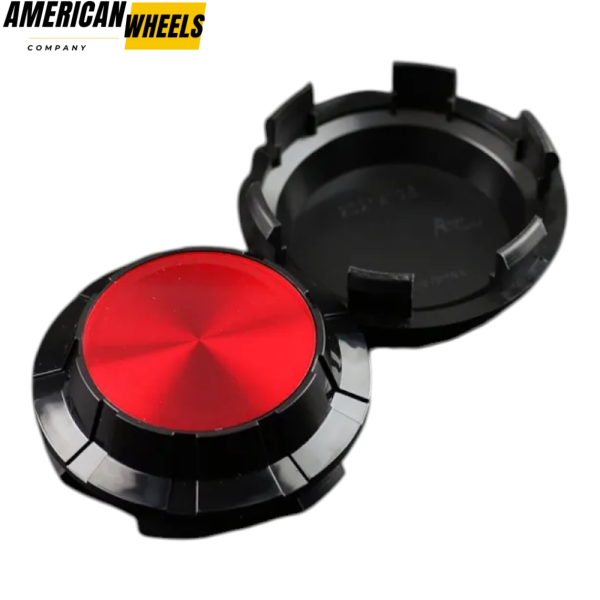4pcs GMC Cadillac Chevy 83mm 3 1/4in Wheel Center Caps #9595891 Red Label Black Base - 20214949BKR[14618RD+14726BK]x4 - Image 4
