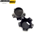 4pcs 135mm 5 5/16in Wheel Center Caps Matte Black - Image 5