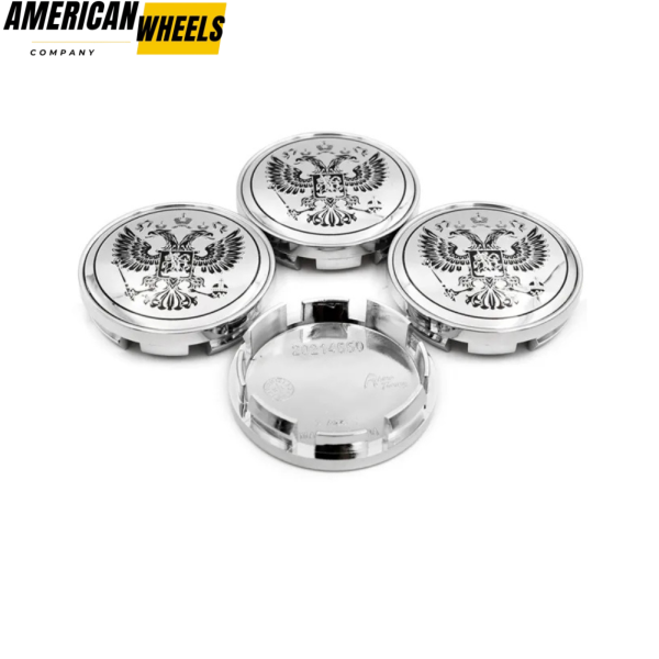 4pcs Subaru National Emblem Of The Russian 61mm 2 3/8in Wheel Center Caps #28821AE000 Silver Base - 20277075CH（20214550CH+20220959BKS ）x4 - Image 3