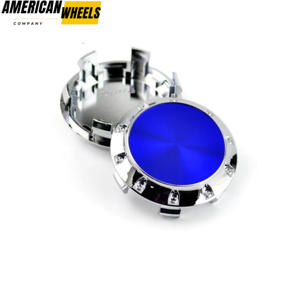 4pcs Benz OZ 75mm 2 15/16in Wheel Center Caps Blue Laber Silver Base - 20214948CHB[4618BL+4725CH]x4 - Image 4