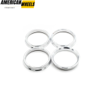 4pcs 64mm 2 1/2in Reducing Ring Aluminum Alloy Auto Parts Silver