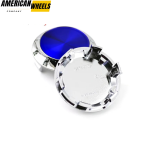 4pcs Benz OZ 75mm 2 15/16in Wheel Center Caps Blue Laber Silver Base - 20214948CHB[4618BL+4725CH]x4 - Image 5