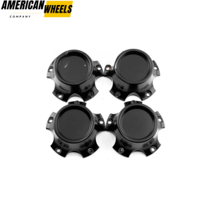 4pcs 107mm 4 3/16in Wheel Center Caps Matte Black