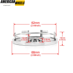 RhinoTuning 4pcs 68mm / 2.68in Hubcaps for XXR 556 Enkei Center Caps RS5 RS6 ZE40 - 20280017CH - Image 2