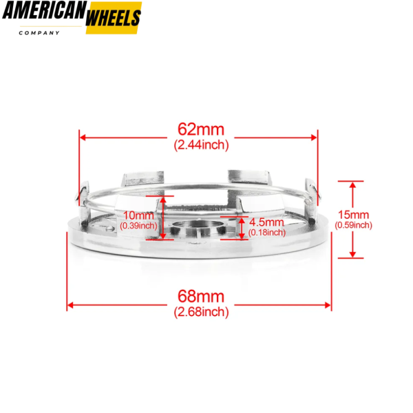 RhinoTuning 4pcs 68mm / 2.68in Hubcaps for XXR 556 Enkei Center Caps RS5 RS6 ZE40 - 20280017CH - Image 2