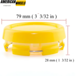 4pcs Audi Benz O.Z Advan 79mm 3 3/32in Wheel Center Caps Yellow - 20277069[13570YL+20954]x4 - Image 5