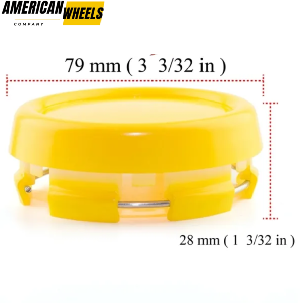 4pcs Audi Benz O.Z Advan 79mm 3 3/32in Wheel Center Caps Yellow - 20277069[13570YL+20954]x4 - Image 5