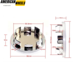 66mm 2.6in Custom Universal Wheel Center Hub Caps For VW 3B7601171 - 20213794 - Image 16