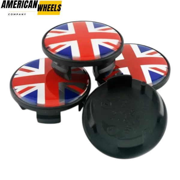 4pcs MINI Union Jack 54mm 2 1/8in Wheel Center Caps #36131171069 - Image 4