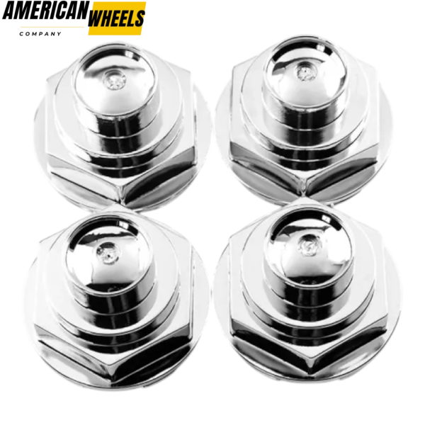 4pcs Universal 65mm 2 9/16in Wheel Center Caps Chrome - Image 4