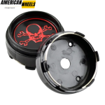 4pcs Skull & Cross Bones 66mm 2 19/32in Wheel Center Caps - 20214965[14929+13554BK]x4 - Image 5