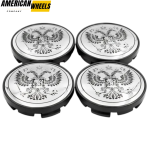4pcs Subaru National Emblem Of The Russian 61mm 2 3/8in Wheel Center Caps #288115G020 Black Base - 20277075BK（20214550BK+20220959BKS ）x4