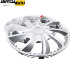 1pc 390mm 15 6/16in Universal Wheel Cover Silver - 20274089SV