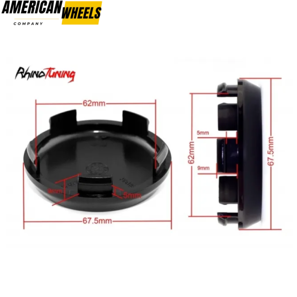 68mm (2.65in) OZ Wheel Rim Center Caps #M673 - Image 5