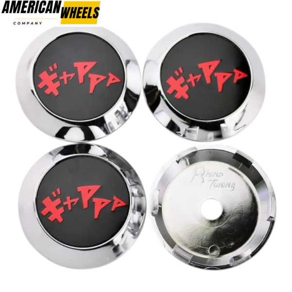 4pcs Initial Drift Onomatopoeia 70mm 2 3/4in Wheel Center Caps - Image 10