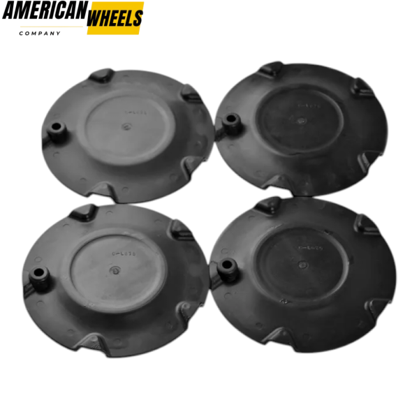 4pcs Venice 167mm 6 5/8in Wheel Center Caps Black - 20214443 - Image 2