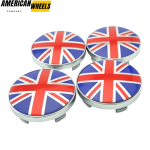 4pcs Union Jack 61mm 2 3/8in Wheel Center Caps #288115G020