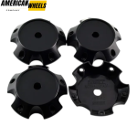 4pcs METAL MUSCLE A.T 127mm 4 31/32in Wheel Center Caps Matte Black - Image 2