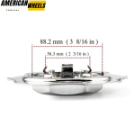 4pcs BBS RD Wheel Center Caps #09.23.264 #09.23.245 150mm 5.89in Chrome or Silver - 20277030 - Image 17