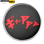 4pcs Initial Drift Onomatopoeia 54mm 2 1/8in Wheel Center Caps #40342-AU511 - Image 10