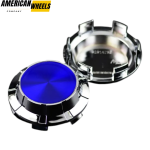 4pcs GMC Cadillac Chevy 83mm 3 1/4in Wheel Center Caps #88963143 Blue Label Silver Base - 20214949CHB[14618BL+14726CH]x4 - Image 4