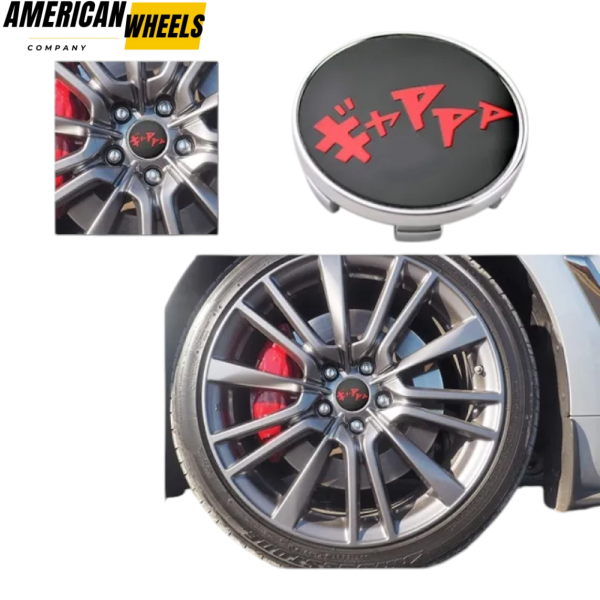 4pcs Initial Drift Onomatopoeia 54mm 2 1/8in Wheel Center Caps #40342-AU511 - Image 11