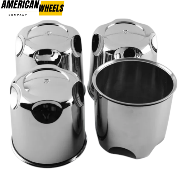 4pcs American Racing 114mm 4 1/2in Wheel Center Caps #PN-172CAP2 Silver - 20214735 - Image 2