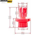 100pcs Wheel Rim Lip Rivets Nuts Car Accessories - Image 36