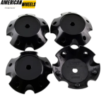 4pcs METAL MUSCLE A.T 150mm 5 15/16in Wheel Center Caps Matte Black - Image 6