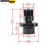 100pcs Wheel Rim Lip Rivets Nuts Car Accessories - Image 38