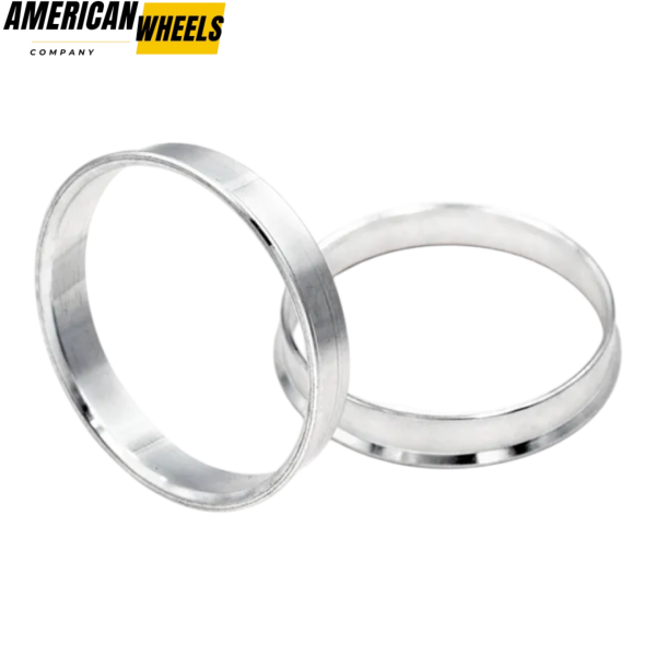 4pcs 57mm 2 7/32in Reducing Ring Aluminum Alloy Auto Parts Silver - Image 4