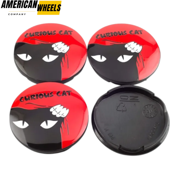 4pcs O.Z Curious Cat 62mm 2 7/16in Wheel Center Caps #M595 - 20277016[20270001+13940BK]x4 - Image 7